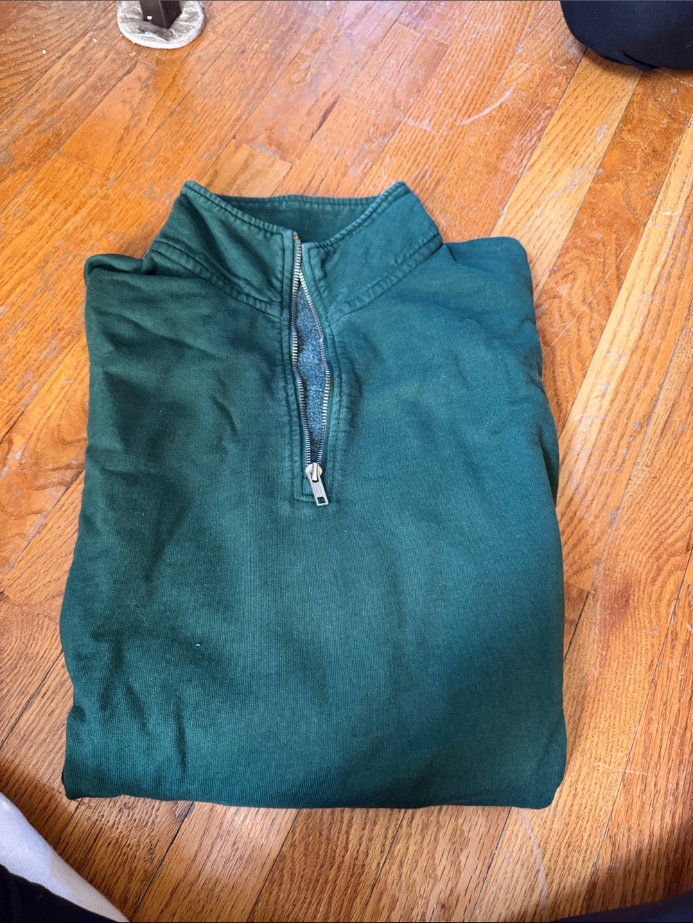 Brandy Melville Dark Green Quarter-Zip Sweatshirt
